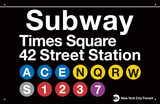 Subway Times Square-42 Street Station Tin Sign