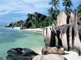 Rocky Coast and Beach, La Digue, Anse Source D'Argent, Seychelles Posters by Reinhard 