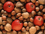 Apple, and Nut Harvest, Autumn Fruits Poster von De Cuveland