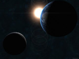 Earth, Moon and the Sun Photographie par Stocktrek Images 