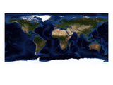Topographie du monde Photographie par Stocktrek Images 