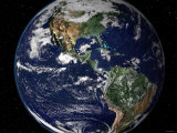True Color Image Showing North and South America as They Would Appear from 35,000 Km Above Earth Photographie par Stocktrek Images 