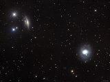 Messier 77 (NGC 1068), and NGC 1055 are Both Spiral Galaxies Located in the Constellation Cetus Lámina fotográfica por Stocktrek Images