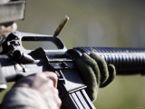 A Round Flies from the Chamber of an M-16A2 Service Rifle Photographie par Stocktrek Images 