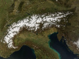 The Alps, March 13, 2007 Photographie par Stocktrek Images 