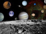 Montage of Images Taken by the Voyager Spacecraft Photographie par Stocktrek Images 