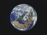 Earth Centered on Europe Fotografie-Druck von Stocktrek Images 