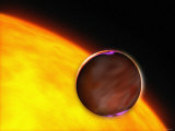 Shows a Dramatic Close-Up of the Extrasolar Planet XO-1B Passing in Front of a Sun-Like Star Photographie par Stocktrek Images 