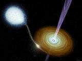 Jets of Material Shooting out from the Neutron Star in the Binary System 4U 0614+091 Photographie par Stocktrek Images 