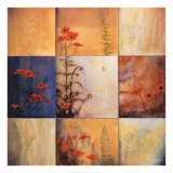 Poppy and Fern Nine Patch Posters van Don Li-Leger