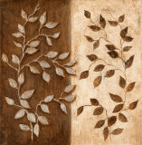 Russet Leaf Garland I Print by Janet Tava