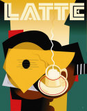 Cubist Latte Poster af Eli Adams