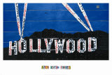 Hollywood Sign at Night Posters par Aaron Foster