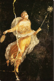 Fresco Menade con Tirso e Tamburello Stretched Canvas Print
