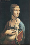 Dama con Ermellino Reproduction transférée sur toile : par Leonardo da Vinci 
