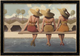 Poolside Chat Print by Jacqueline Osborn