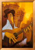 Der Gitarrenspieler|El Guitarrista Kunstdrucke von Justin Bua