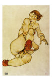 Nu Feminin a la Jambe Droite Levee, c.1915 Affiche par Egon Schiele