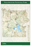 Map of Yellowstone National Park Posters