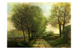 A Lane Near a Small Town Print by Alfred Sisley