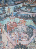 18th Century Murals Inside Lai Kham Viharn, Wat Phra Singh Temple Complex, Chiang Mai, Thailand Photographic Print by Richard Ashworth
