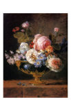 Fleurs dans un Vase de Porceleine Bleue, c.1780 Prints by Anne Vallayer-coster
