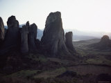 Pillars of Rock at Dusk, Meteora, Greece Photographic Print by David Beatty Pillars of Rock at Dusk, Meteora, Greece Photographic Print by David Beatty