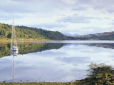 Yacht on Loch Feochan in Autumn, Argyll and Bute, Scotland, United Kingdom Photographic Print by Pearl Bucknall