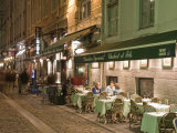 Restaurants on Rue Des Marronniers, Lyon, Rhone, France Photographie par Charles Bowman