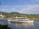 River Cruise Steam Boat and Schloss Schonbuhel, Wachau, Lower Austria, Austria Photographic Print by Charles Bowman