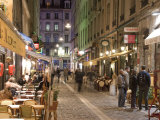 Restaurants on Rue Des Marronniers, Lyon, Rhone, France Photographie par Charles Bowman