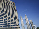 Petronas Twin Towers and Business Building on Left, Kuala Lumpur, Malaysia, Southeast Asia Photographic Print by Charcrit Boonsom