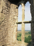 Detail of Window in Weobley Castle, Gower Peninsula, West Glamorgan, Wales, United Kingdom Photographic Print by Julia Bayne