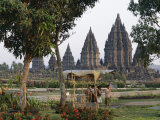 Hindu Temples at Prambanan, Unesco World Heritage Site, Island of Java, Indonesia Photographic Print by Charles Bowman