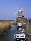 Boats on Waterway and Windmill, Cley Next the Sea, Norfolk, England, United Kingdom Photographic Print by Jeremy Bright
