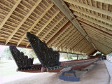 War Canoe (Ngatokimatawhaorua in Maori Language), 35M Long, 80 Rowers, Waitangi National Reserve Photographic Print by Jeremy Bright