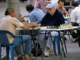 Men Playing Chess, Sabana Grande District, Caracas, Venezuela, South America Photographic Print by Charles Bowman