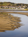 Exposed Rippled Sandbank on Conwy River Estuary at Low Tide, with Deganwy Beyond, Conwy, Wales Photographic Print by Pearl Bucknall