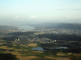 Aerial View of the City, Lakes and Surrounding Hills, Zurich, Switzerland Fotografisk trykk av Jean-luc Brouard