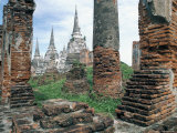 Ruins in the Old Capital of Ayutthaya, Unesco World Heritage Site, Thailand, Southeast Asia Photographic Print by Bruno Barbier