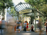 Entrance to the Metro at Abbesses, Montmartre, Paris, France Photographic Print by Jean Brooks