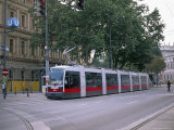New Style Tram on Ring, Vienna, Austria Photographic Print by Jean Brooks
