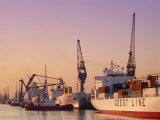 Container Ships, Southampton Docks, Hampshire, UK Fotografisk trykk av Jean Brooks Container Ships, Southampton Docks, Hampshire, UK Fotografisk trykk av Jean Brooks