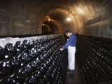 Champagne Wine Cellar, Reims, Champagne, Ardennes, France Photographic Print by Michael Busselle Champagne Wine Cellar, Reims, Champagne, Ardennes, France Photographic Print by Michael Busselle