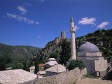 Village with Mosque and Castle, Pocitelj, Bosnia and Herzegovina Photographic Print by Jean Brooks