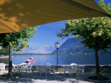 View of the Lake from Cafe, Zell Am See, Austria Photographic Print by Jean Brooks
