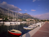 View of Harbour from Jetty, Baska Voda, Makarska Riviera, Croatia Photographic Print by Jean Brooks