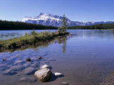 Two Jack Lake with Mount Rundle Beyond, Banff National Park, Unesco World Heritage Site, Alberta Photographic Print by Pearl Bucknall