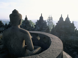 Arupadhatu Buddha, 8th Century Buddhist Site of Borobudur, Unesco World Heritage Site, Indonesia Photographic Print by Bruno Barbier