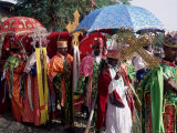Procession for Christian Festival of Rameaux, Axoum (Axum) (Aksum), Tigre Region, Ethiopia, Africa Photographic Print by Bruno Barbier